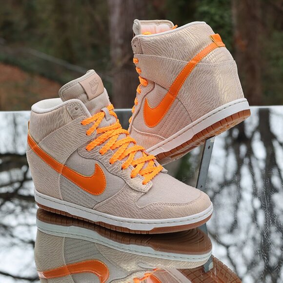 Nike Shoes - Nike Dunk Sky Hi Tan Orange 2012
